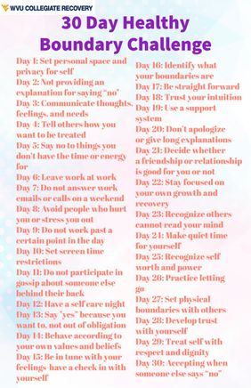 30 day healthy boundary challenge flyer