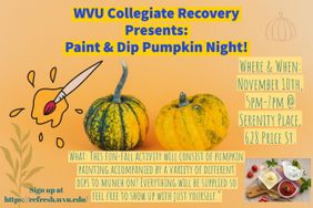 Flyer with pumpkins and paintbrush