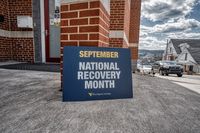 Sign that says September National Recovery Month in front of Serenity Place